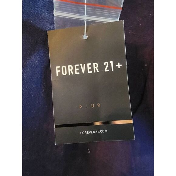 Forever 21 Women's Mini Skirt Button Up Pencil Elastic Waist Navy Blue 2X NWT - Picture 3 of 4